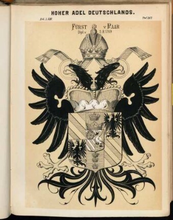 Taf. 267. Fürst v. Paar Dipl. v. 5.8.1769