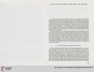 Kaiserin Theophanu (960-991) und Europa
