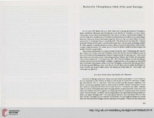 Kaiserin Theophanu (960-991) und Europa