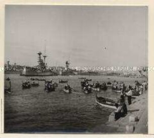 Malta, Englische Mittelmeerflotte im Hafen von Valetta