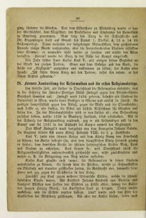 26. Fernere Ausbreitung der Reformation und die ersten Religionskriege