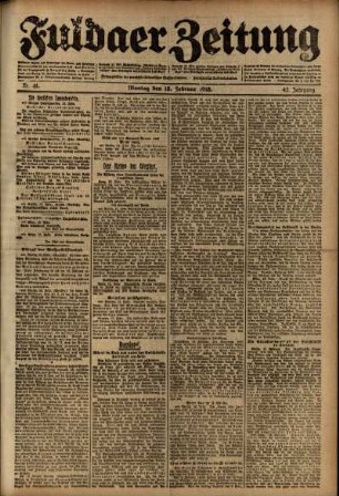 Ausgabe vom Montag, den 18. Februar 1918.