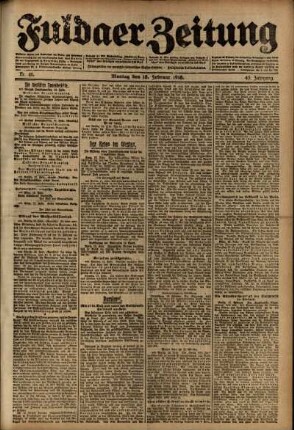Ausgabe vom Montag, den 18. Februar 1918.