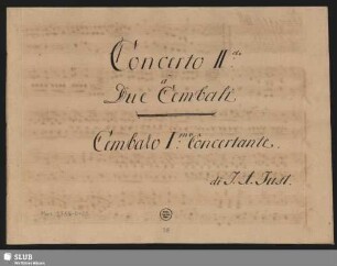 Concerto II: Cembalo I. concertante.