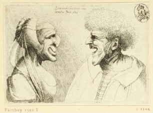 Groteskes Paar, Blatt 6 aus: Varie figurae et probae
