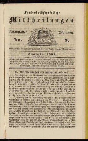Zwanzigster Jahrgang. No. 9.