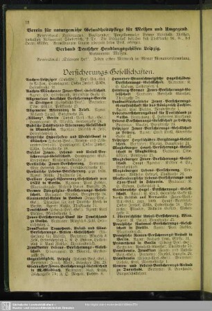 Versicherungs-Gesellschaften