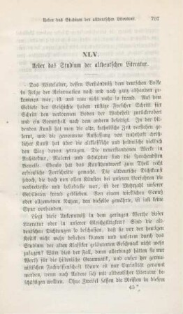 707-721 Ueber das Studium der altdeutschen Literatur