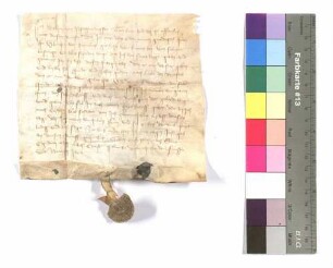 Wilhelm Pfaffenangst gegenüber Graf Ulrich von Hohenlohe: Leistung; angehängtes Siegel.