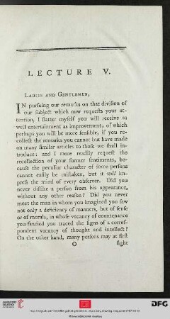 Lecture V