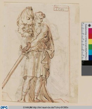 David mit dem Haupte Goliaths