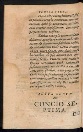 Actus Secundus. Concio Septima.