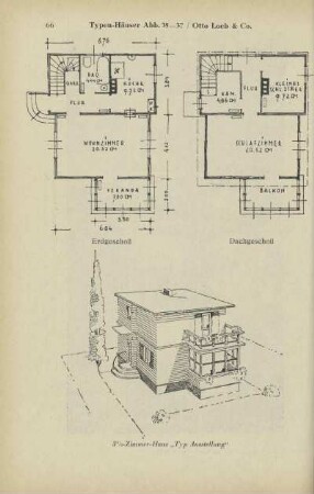 Typen-Häuser Abb. 35-37 / Otto Loeb & Co.