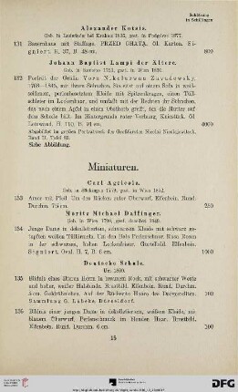 Miniaturen (Nr. 133-159)