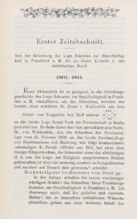 Erster Zeitabschnitt. 1801-1811.
