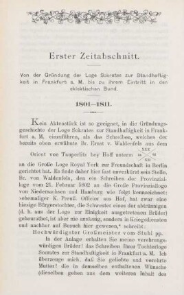 Erster Zeitabschnitt. 1801-1811.