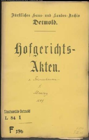 von Friesenhausen, Philipp Sigmund gegen Joh. Konrad Abschlag, Konduktor zu Maspe - Rückständige Pacht