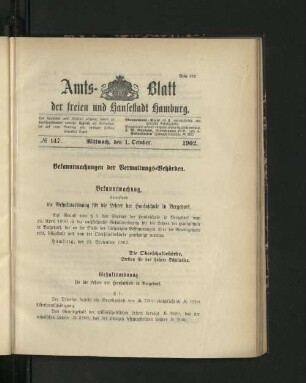 No. 147. 1. Oktober. 1902.