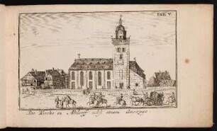 Tab. V. Die Kirche in Altdorff nebst einem Auszuge. - Sankt Lorenz, Altdorf bei Nürnberg