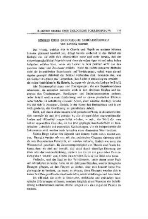 Einiges über biologische Schülerübungen