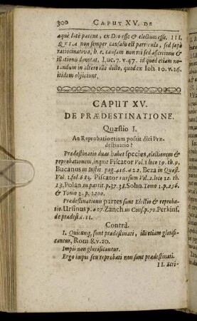 Caput XV. De Prædestinatione.