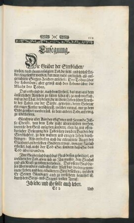 Einsegnung