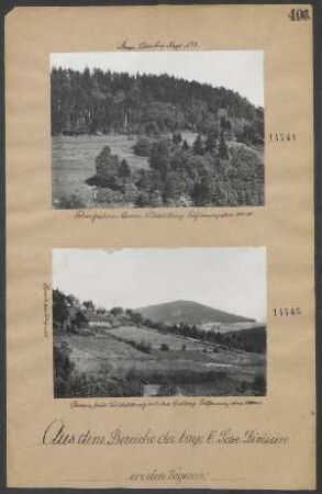 Teleaufnahme: Camme- Waldstellung. Entfernung etwa 1200 m