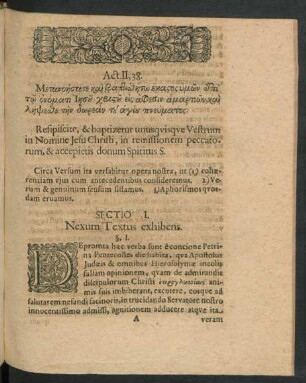 Sectio I. Nexum Textus exhibens.