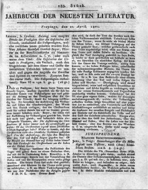 [Einführung in die Rubrik:] Jurisprudenz.
