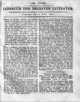 [Einführung in die Rubrik:] Jurisprudenz.