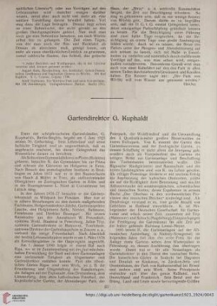 Gartendirektor G. Kuphaldt