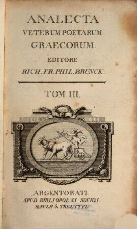 Analecta Veterum Poetarum Graecorum, 3
