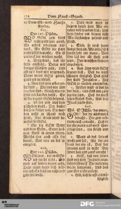 Vom Eh- und Hauß-Stande.