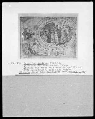 Deckenentwurf : Arachne und Athena