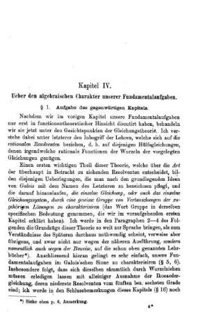 § 1. Aufgabe des gegenwärtigen Kapitels.
