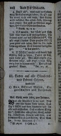 1) Von Gottes Wesen, Eigenschaften und Personen.