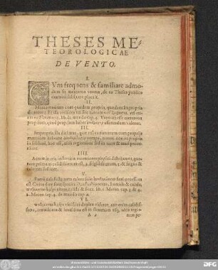Theses Meteorologicae De Vento.