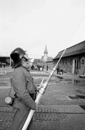 Herbstübung der Freiwilligen Feuerwehr Durlach.