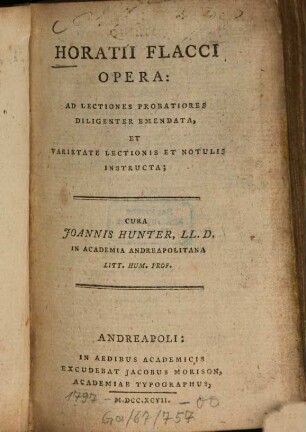 Horatii Flacci opera