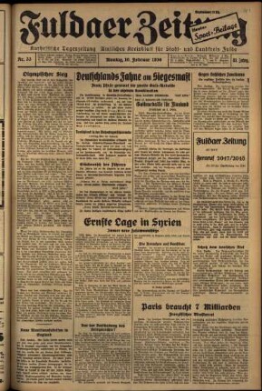 Ausgabe vom Montag, den 10. Februar 1936.