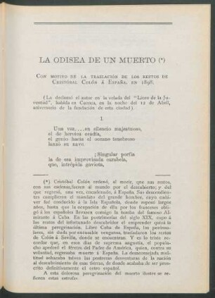La odisea de un muerto