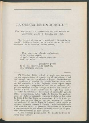 La odisea de un muerto