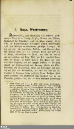 I. Lage, Entfernung