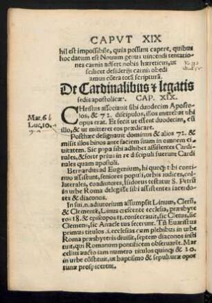 De Cardinalibus & legatis sedis apostolicae. Cap. XIX.