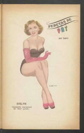 Evelyn (cancionista internacional del "show" porteño) - [Carictaura] : Pebetas de PBT