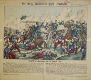 Schlacht bei Beaumont am 30.8.1870 - Bilderbogen (Nr. 18 der Serie "Der Krieg Deutschlands gegen Frankreich")