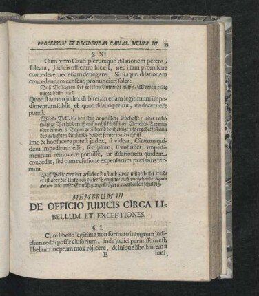 Membrum III. De Officio Iudicis Circa Libellum Et Exceptionis.
