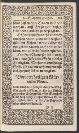 Von den heiligen Märtyrern Gottes.