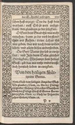 Von den heiligen Märtyrern Gottes.