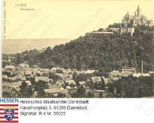 Wernigerode, Panorama mit Schloss